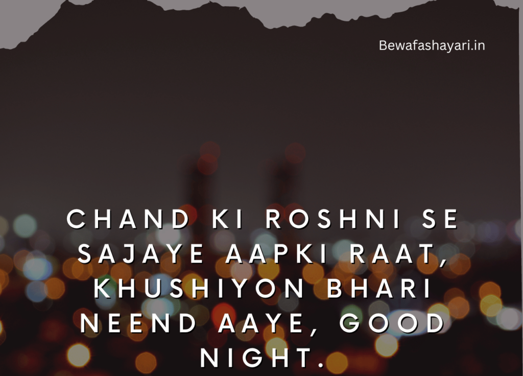 2 Line Good Night Shayari in Hindi